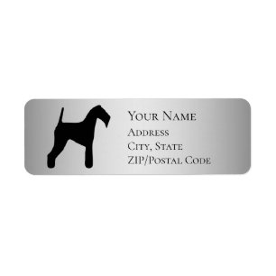 Airedale Terrier Silhouette Return Address