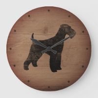 Airedale Terrier Silhouette Rustic