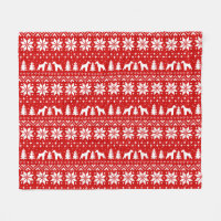 Airedale Terrier Silhouettes Dogs Christmas Red