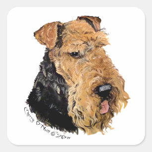 Airedale Terrier Square Sticker
