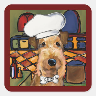 Airedale  Terrier  Square Sticker