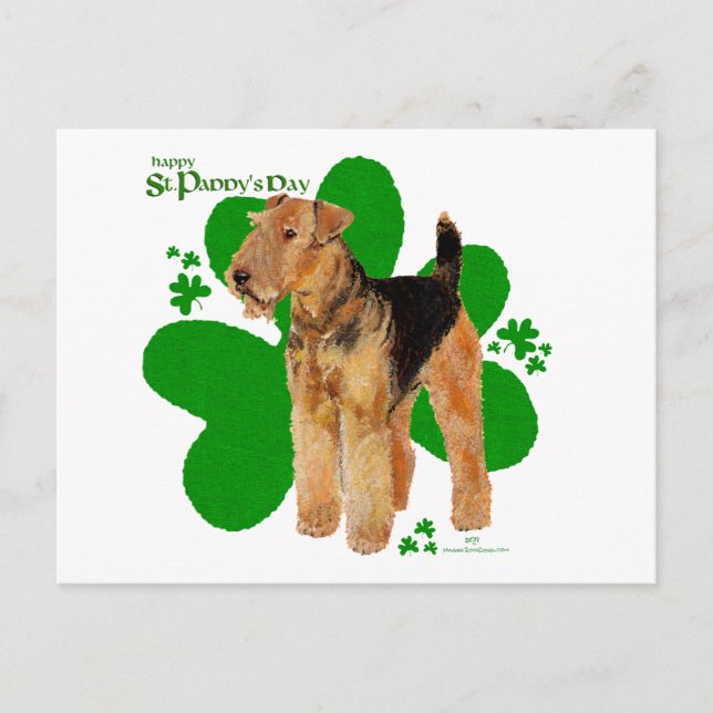 Airedale Terrier St Paddy Postcard (Front)