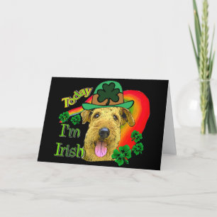 Airedale Terrier St Patricks Card