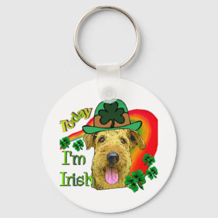 Airedale Terrier St. Patrick's Day Keychain