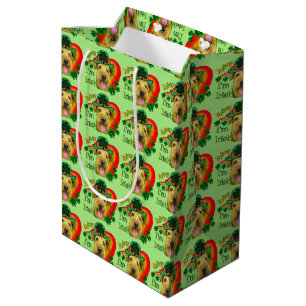 Airedale Terrier St Patricks Day Medium Gift Bag
