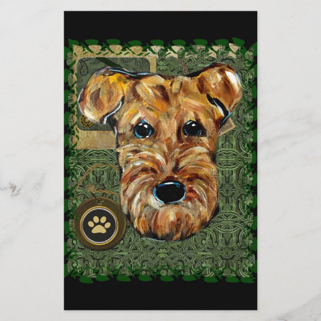 AIREDALE TERRIER STATIONERY (Front)