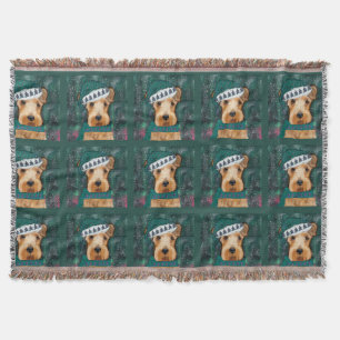 Airedale Terrier Throw Blanket