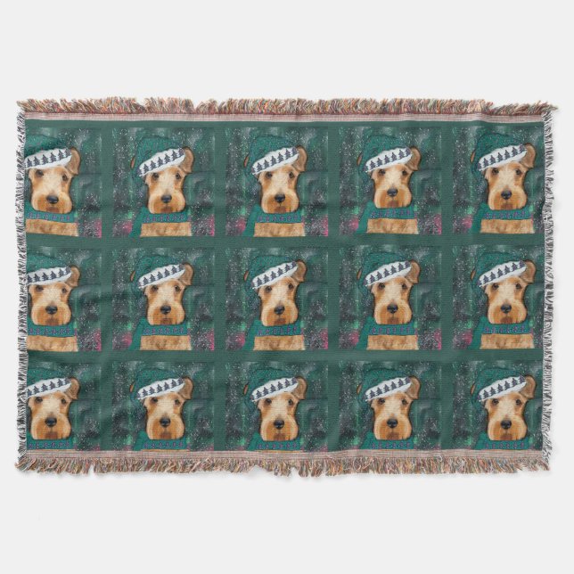 Airedale Terrier  Throw Blanket (Front)