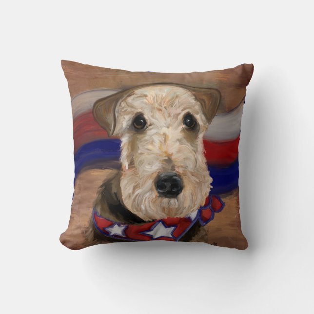  AIREDALE TERRIER        THROW PILLOW (Front)