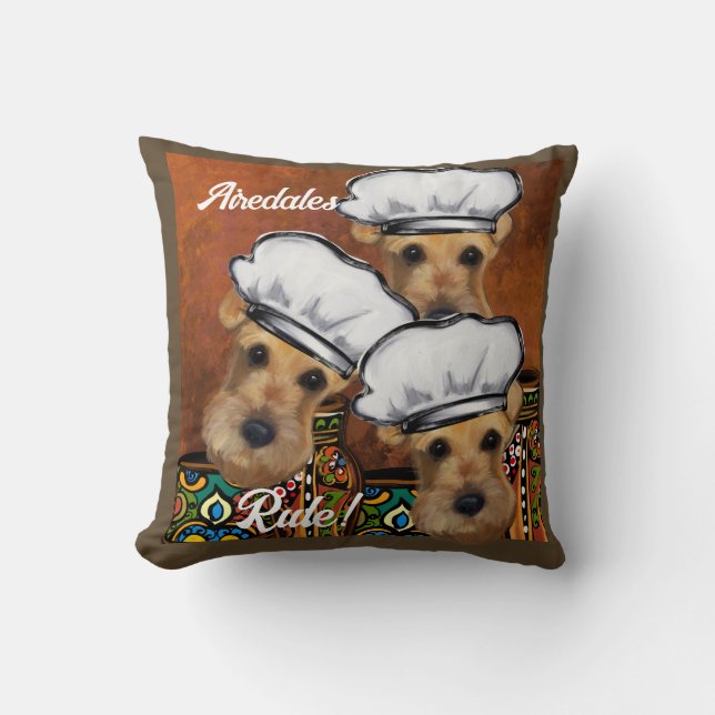 Airedale Terrier    Throw Pillow (Front)