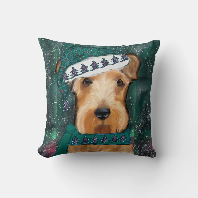 Airedale Terrier  Throw Pillow (Front)