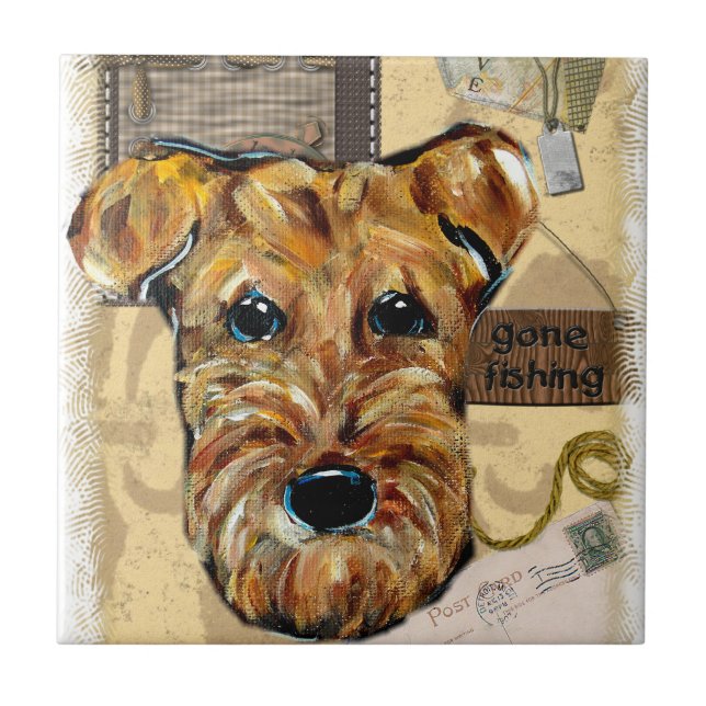 AIREDALE TERRIER TILE (Front)