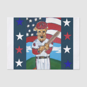 AIREDALE TERRIER  TISSUE PAPER