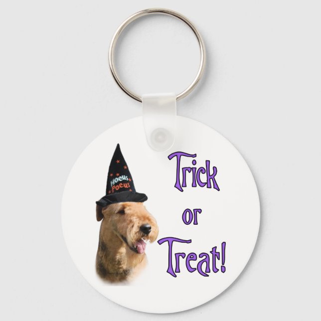 Airedale Terrier Trick Keychain (Front)