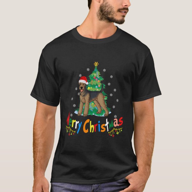 Airedale Terrier Ugly Christmas Sweater (Front)