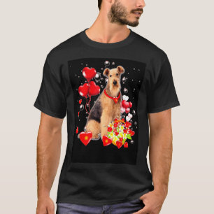Airedale Terrier Valentines Day Dog Valentine T-Shirt