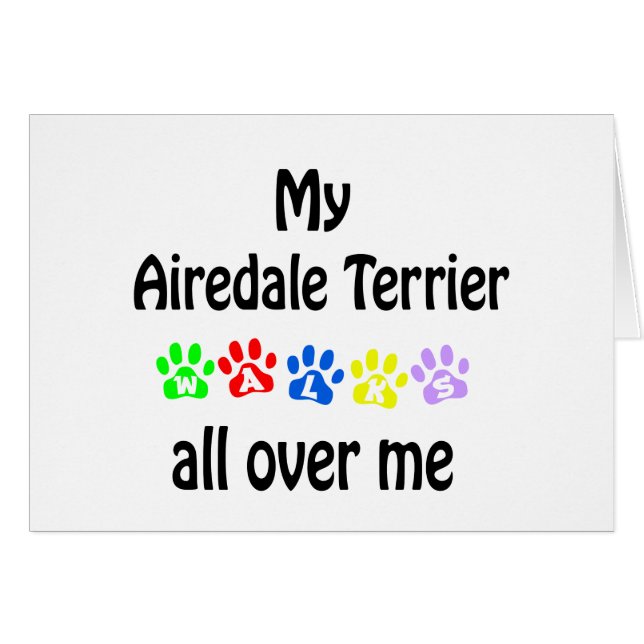 Airedale Terrier Walks Design (Devant horizontal)