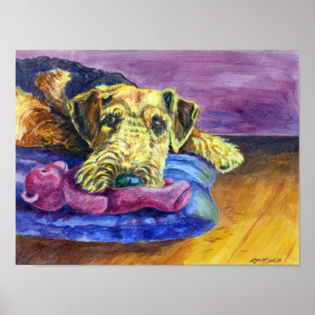 Airedale Terrier Wall Print (Front)