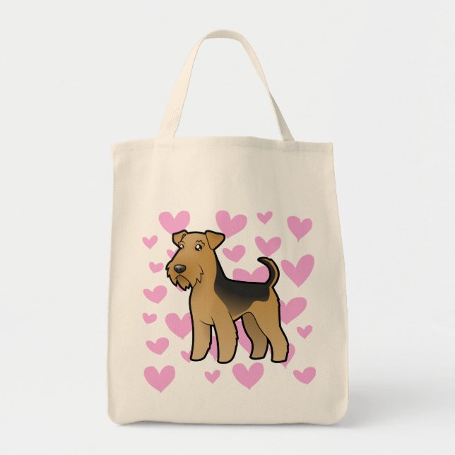 Airedale Terrier / Welsh Terrier Love Tote Bag (Front)