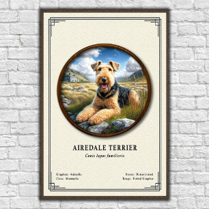 Airedale Terrier Zoology Series Poster
