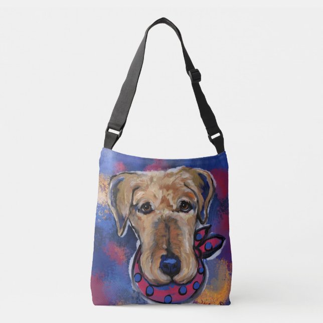 Airedale Terriers  Crossbody Bag (Front)