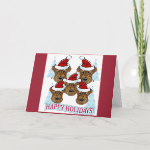 AIREDALE TERRIERS HOLIDAY CARD