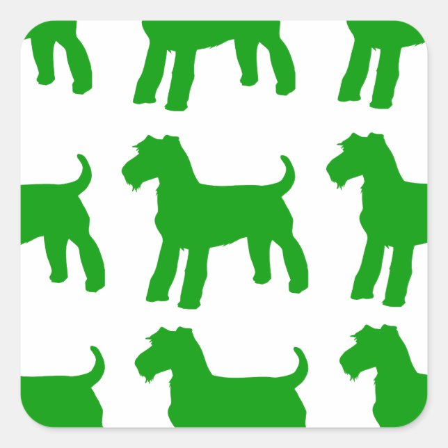 AIREDALE TERRIERS SQUARE STICKER (Front)