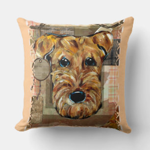 AIREDALE TERRIERS THROW PILLOW