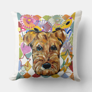 AIREDALE TERRIERS THROW PILLOW