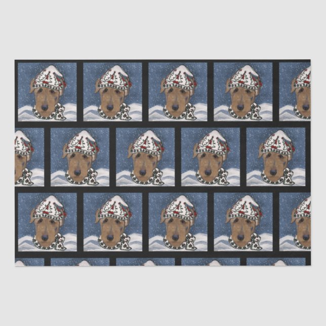 AIREDALE TERRIERS   TISSUE PAPER (Front)