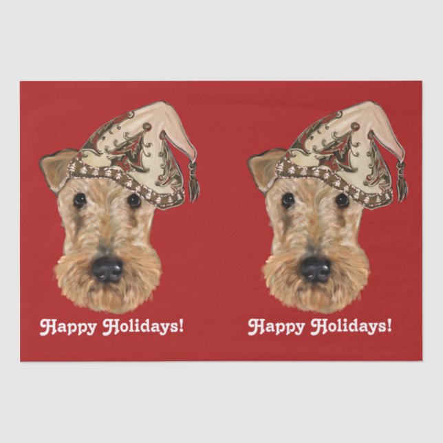 AIREDALE TERRIERS    TISSUE PAPER (Front)