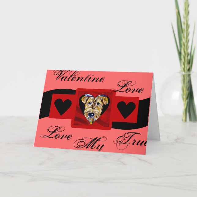 Airedale Valentine Holiday Card (Front)