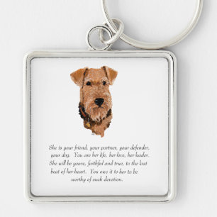 Airedale, Welsh, Lakeland Terrier Keepsake Keychain