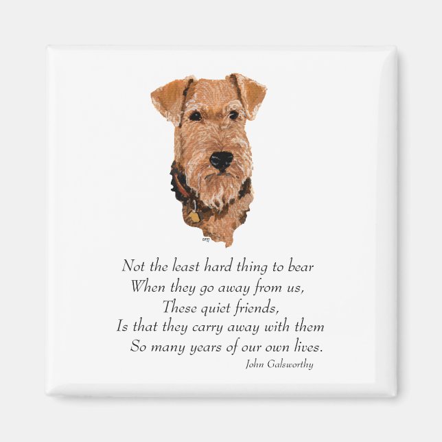 Airedale, Welsh, Lakeland Terrier Keepsake Magnet (Front)