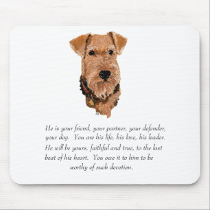 Airedale, Welsh, Lakeland Terrier Keepsake Mouse Pad