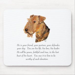 Airedale, Welsh, Lakeland Terrier Keepsake Mouse Pad