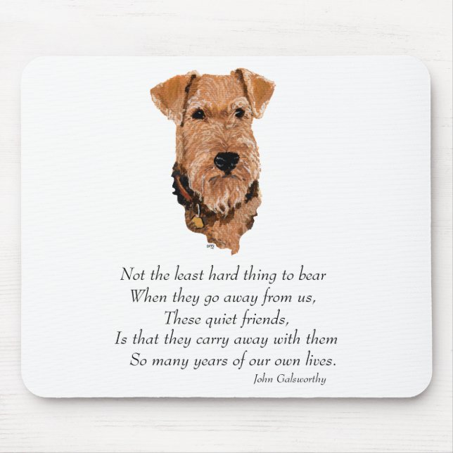 Airedale, Welsh, Lakeland Terrier Keepsake Mouse Pad (Front)