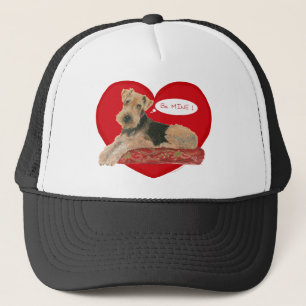 Airedale / Welsh Terrier Valentine Trucker Hat