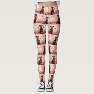 Airedale with Roses - Valentine's Day Leggings