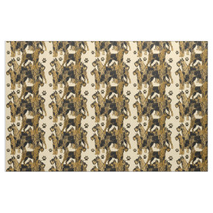 Airedales Tissu à motifs