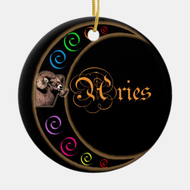 Aires Ceramic Ornament (Front)