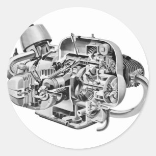 Airhead Cutaway Classic Round Sticker