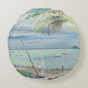 Airlie Beach Australia. 1998 Round Pillow
