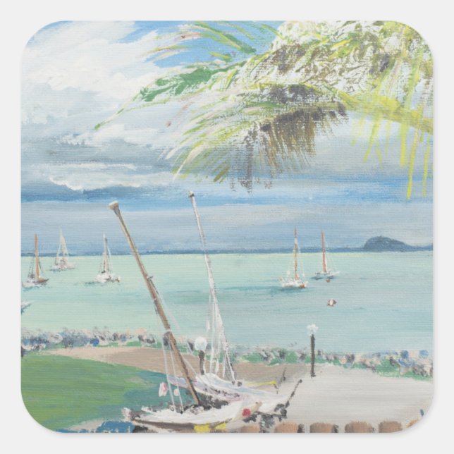 Airlie Beach Australia. 1998 Square Sticker (Front)