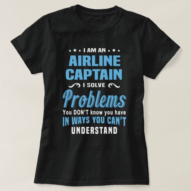 Airline Captain T-Shirt (Design Front)