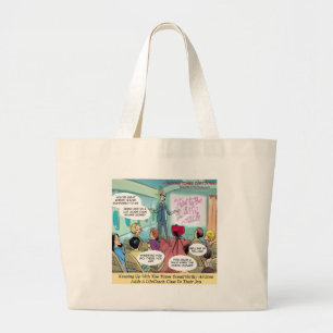 Airline LifeCoach Class Funny Large Tote Bag