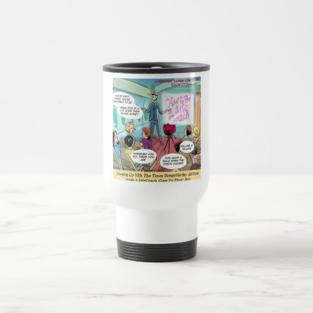 Airline LifeCoach Class Funny Travel Mug (Center)