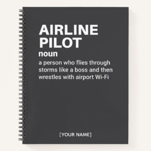Airline Pilot Definition – Personalized Gift Notebook