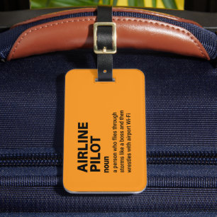 Airline Pilot Humour Definition Luggage Tag