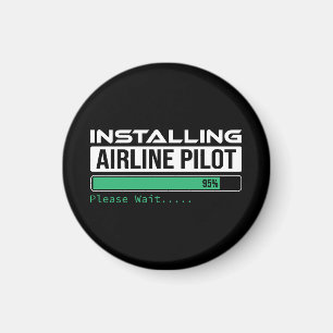 Airline PIlot Loading Funny Pilot Student Magnet